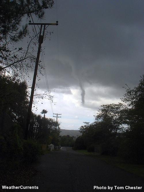 Funnel cloud over Fallbrook