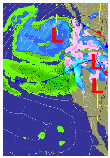 Weather pattern on Thursday, February 24th, 2011