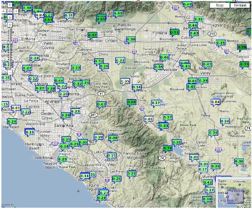 Inland storm totals