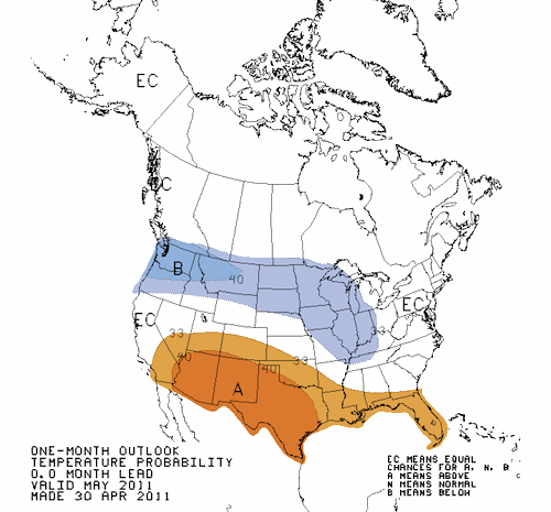 Temperature Outlook Mar 2011